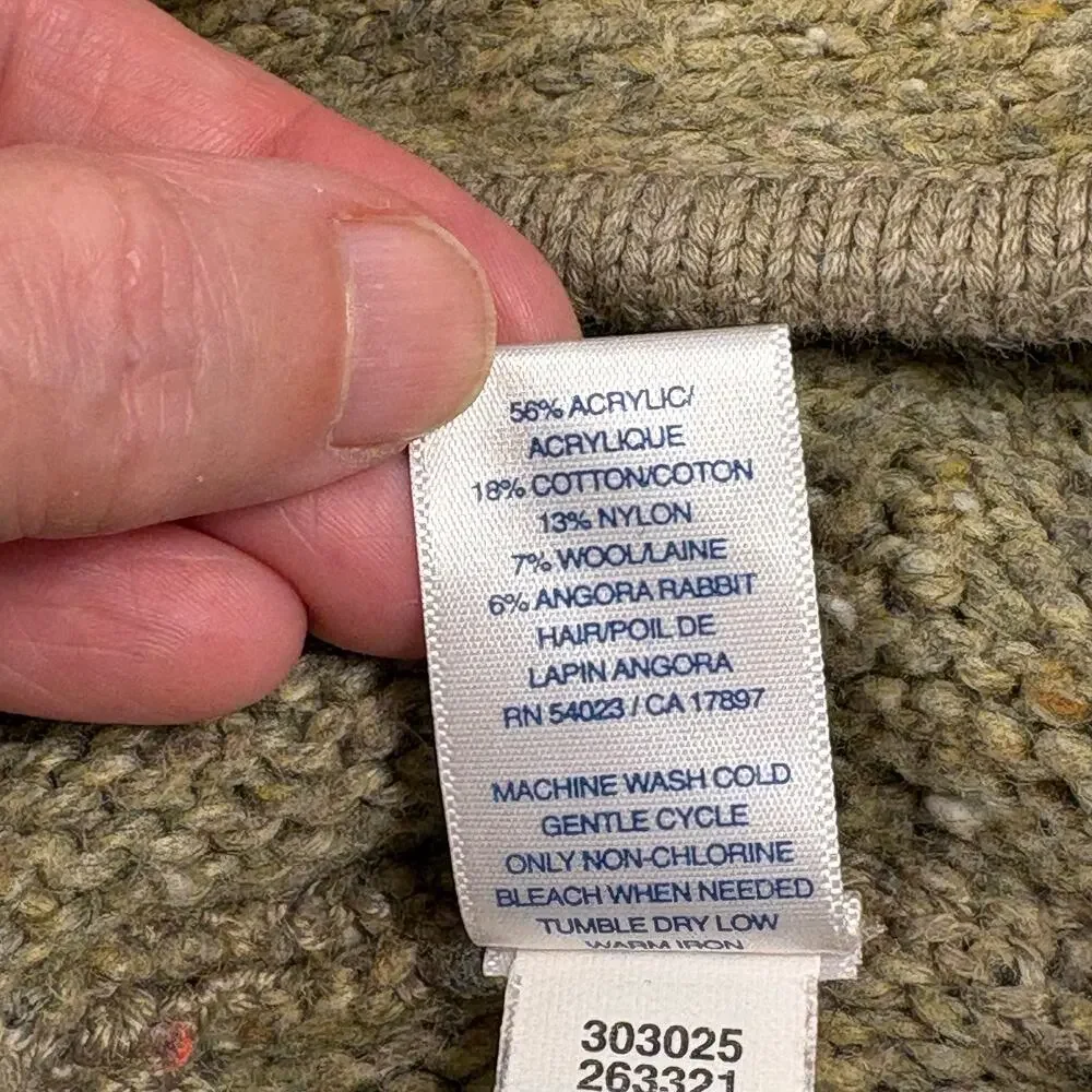 Old Navy Vintage Y2K Fair Isle Hooded Quarter Zip Sweater 12-18M Multicolor